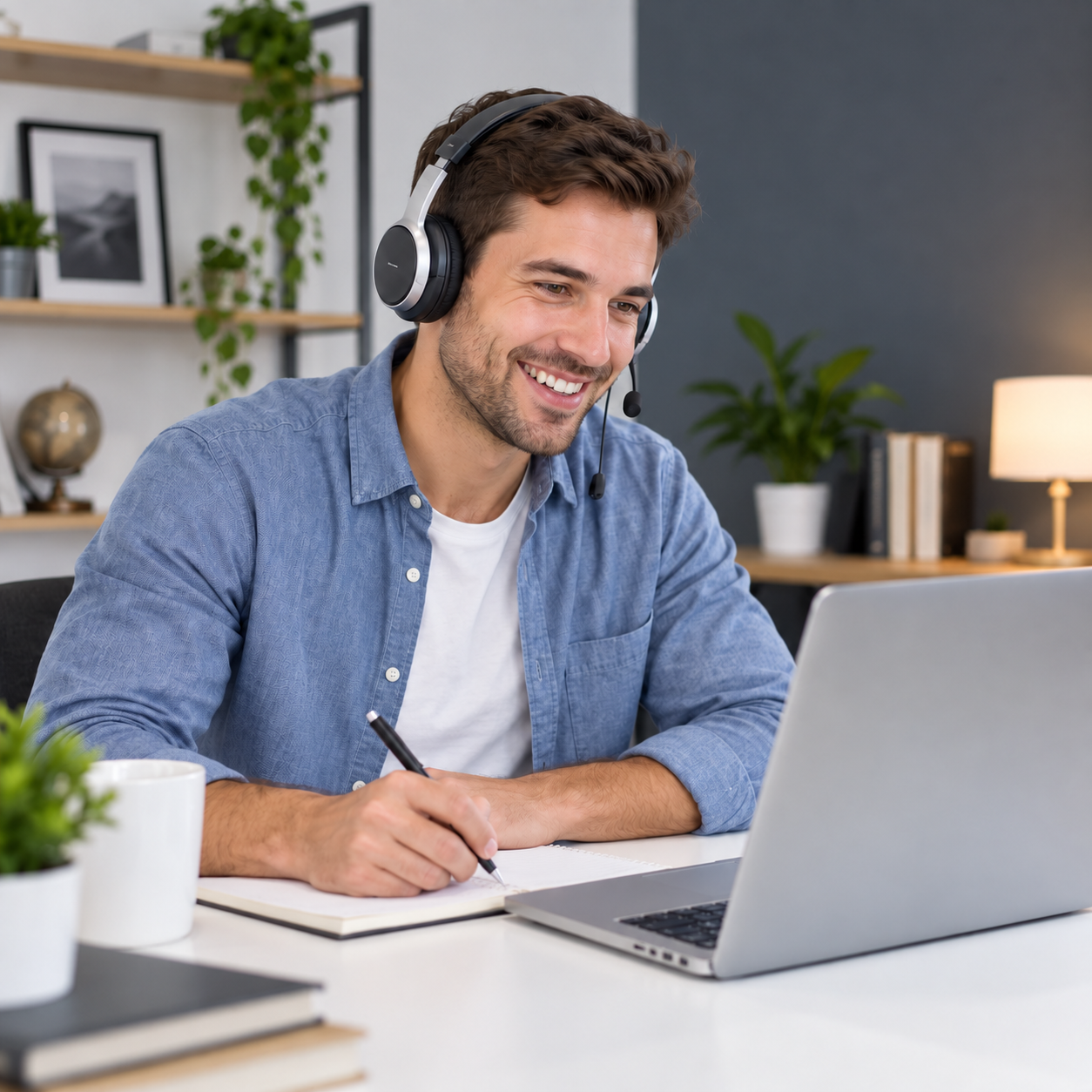 Un créateur au travail devant son ordinateur